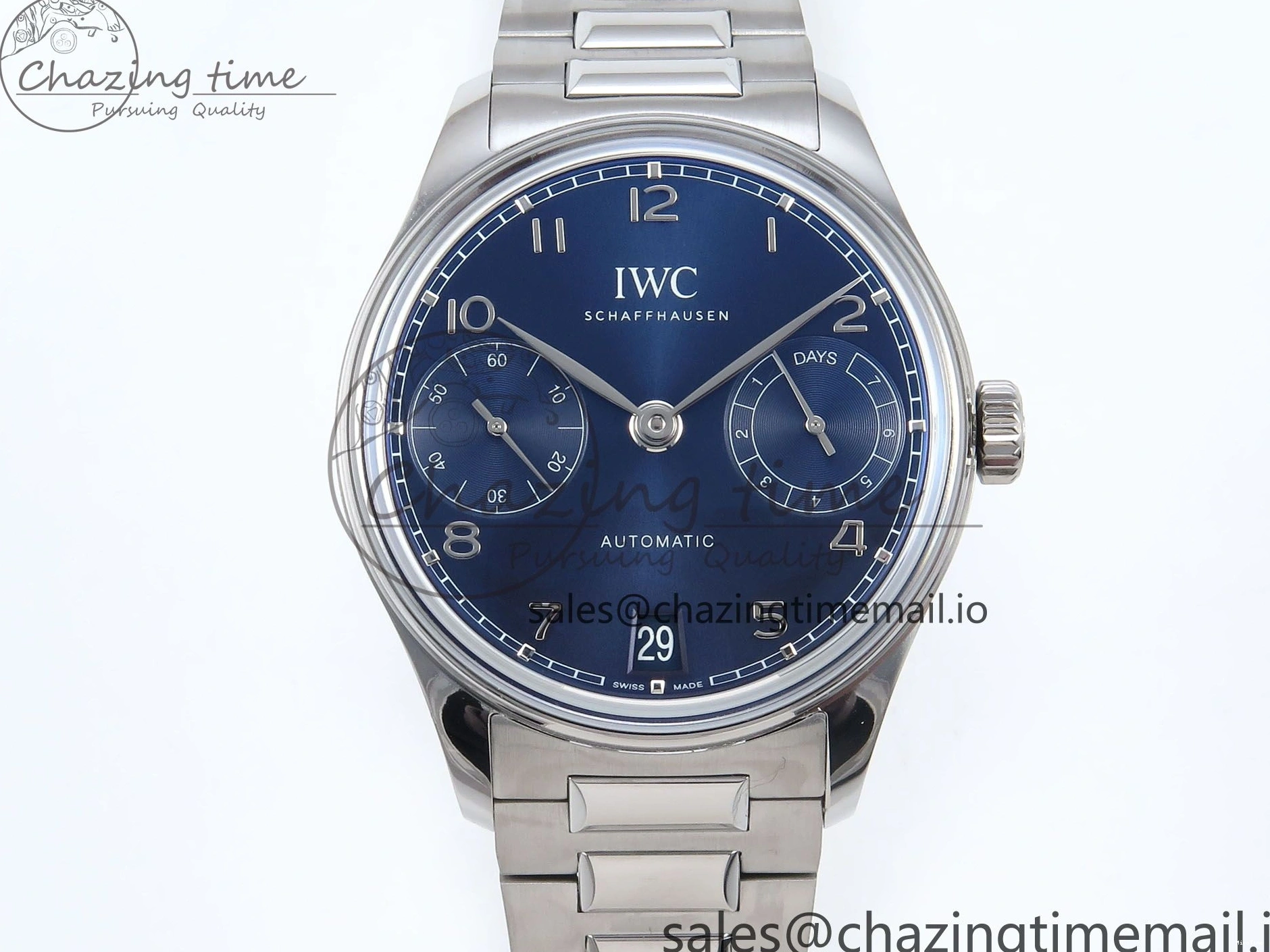 MIROTIME 1221 Portugieser Auto IWC0562E APSF 1:1 Best Edition Blue Dial on SS Bracelet A Timeless 6997